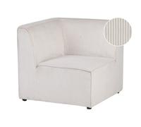 Beliani Corner Seat Lemvig Corduroy Beige Left Hand