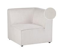 Beliani Corner Seat Lemvig Corduroy Beige Right Hand