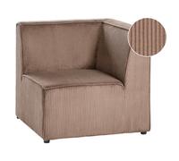 Beliani Corner Seat Lemvig Corduroy Sand Beige Right Hand