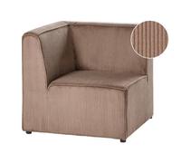 Beliani Corner Seat Lemvig Left Hand Sand Beige Corduroy
