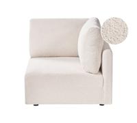 Beliani Corner Seat Mesnali Boucle Off-White Left Hand