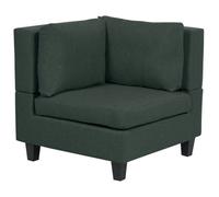 Beliani Corner Seat Unstad Fabric Dark Green