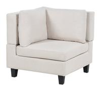 Beliani Corner Seat Unstad Fabric Light Beige