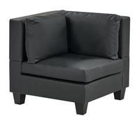 Beliani Corner Seat Unstad Faux Leather Black