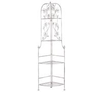 Corner Shelving Unit BIELLA Metal 158 cm 35 cm White