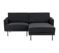 Corner Sofa 2 Seater BREDA Fabric Black Left Hand