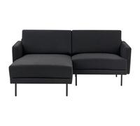 Beliani Corner Sofa 2 Seater Breda Fabric Black Right Hand