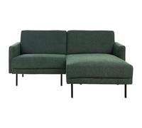 Corner Sofa 2 Seater BREDA Fabric Dark Green Left Hand