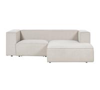 Corner Sofa 2 Seater VERNON Fabric Light Beige Left Hand