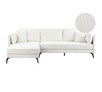 Beliani Corner Sofa 3 Seater Altan Boucle Off-White Right Hand