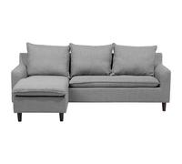Corner Sofa 3 Seater ELVENES Fabric Light Grey Right Hand