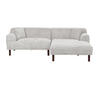 Beliani Corner Sofa 3 Seater Holt Fabric Light Grey Left Hand