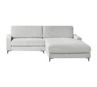 Beliani Corner Sofa 3 Seater Maloy Chenille Light Grey Left Hand