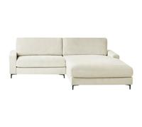 Beliani Corner Sofa 3 Seater Maloy Chenille Off-White Left Hand