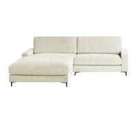 Corner Sofa 3 Seater MALOY Chenille Off-White Right Hand