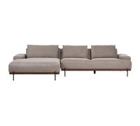 Beliani Right Hand Corner Fabric Sofa Light Brown Mariferd, Brown