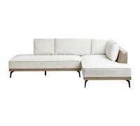 Corner Sofa 3 Seater MYKEN Fabric Off-White Left Hand