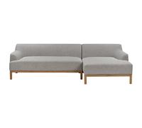 Beliani Corner Sofa Sosjo Fabric Light Grey 3 Seater Left Hand