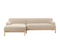 Beliani Corner Sofa 3 Seater Sosjo Fabric Taupe Left Hand