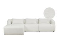 Beliani Corner Sofa 3 Seater Svansele Boucle Off-White Right Hand