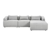 Corner Sofa 3 Seater SVANSELE Fabric Grey Left Hand