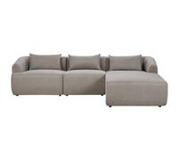Beliani Corner Sofa 3 Seater Svansele Fabric Taupe Left Hand