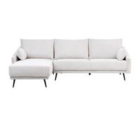 Corner Sofa 3 Seater VARDE Fabric Off-White Right Hand