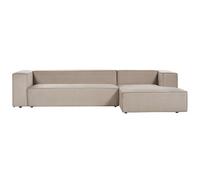Beliani Corner Sofa 3 Seater Vernon Velvet Beige Left Hand