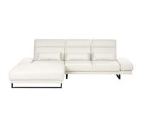 Beliani Corner Sofa 4 Seater Ikast Fabric Off-White Right Hand