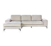 Beliani Corner Sofa 4 Seater Kiruna Velvet Light Beige Right Hand