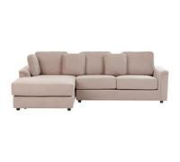 Beliani Corner Sofa 4 Seater Kohlo Fabric Taupe Right Hand