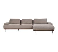 Beliani Corner Sofa 4 Seater Mariferd Fabric Light Brown Left Hand