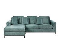 Beliani Corner Sofa 4 Seater Oslo Velvet Teal Right Hand