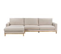 Beliani Corner Sofa Siggard Fabric Beige 4 Seater Right Hand