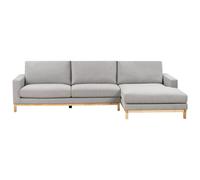 Corner Sofa 4 Seater SIGGARD Fabric Grey Left Hand