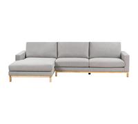 Beliani Corner Sofa Siggard Fabric Grey 4 Seater Right Hand