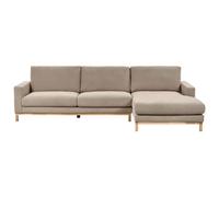 Beliani Corner Sofa 4 Seater Siggard Fabric Taupe Left Hand