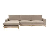 Beliani Corner Sofa Siggard Fabric Taupe 4 Seater Right Hand