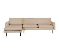 Corner Sofa 4 Seater VINTERBRO Velvet Beige Right Hand