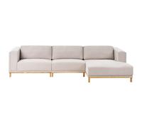 Corner Sofa 5 Seater VENG Fabric Light Beige Left Hand