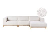 Corner Sofa 5 Seater VENG Fabric Off-White Left Hand