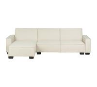 Beliani Corner Sofa Bed Romedal Fabric Beige Right Hand