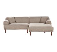 Beliani Corner Sofa Holt Fabric Taupe Left Hand