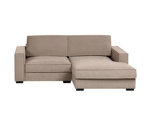 Beliani Corner Sofa Kolding Fabric Taupe Left Hand