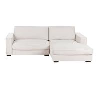 Beliani Corner Sofa Renders Fabric Light Beige Left Hand