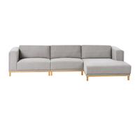 Beliani Corner Sofa Veng Fabric Grey Left Hand