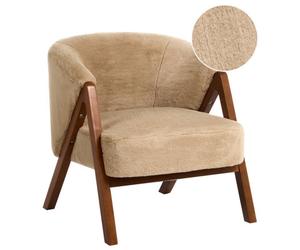 Beliani Cottage Armchair Skei Faux Fur Beige