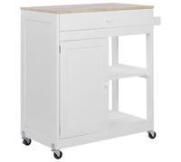 Beliani Cottage Kitchen Trolley Trapani White