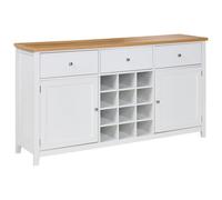 Beliani Cottage Wine Cabinet Lucaston White
