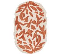 Beliani Cotton Bath Mat 60 X 90 Cm Orange Derik